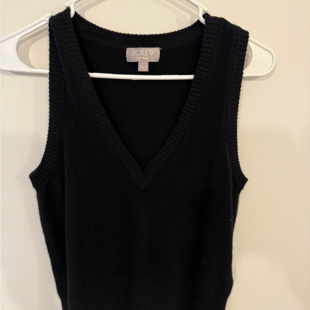 J. Crew Women's Black V-Neck Sweater Vest